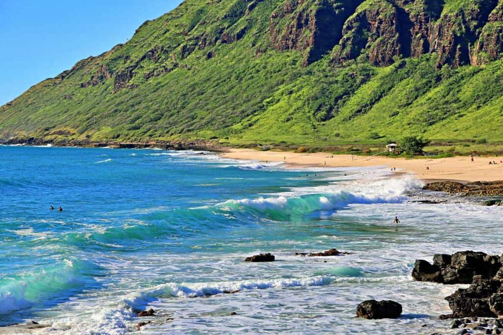 Secluded Yokohama Beach in Kaena Point State Park, Oahu, Hawaii