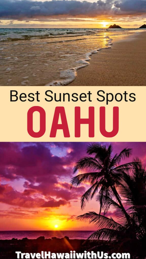 Discover the best places to watch the sunset on Oahu. The best sunset hikes + the best places for sunset without any hiking needed!