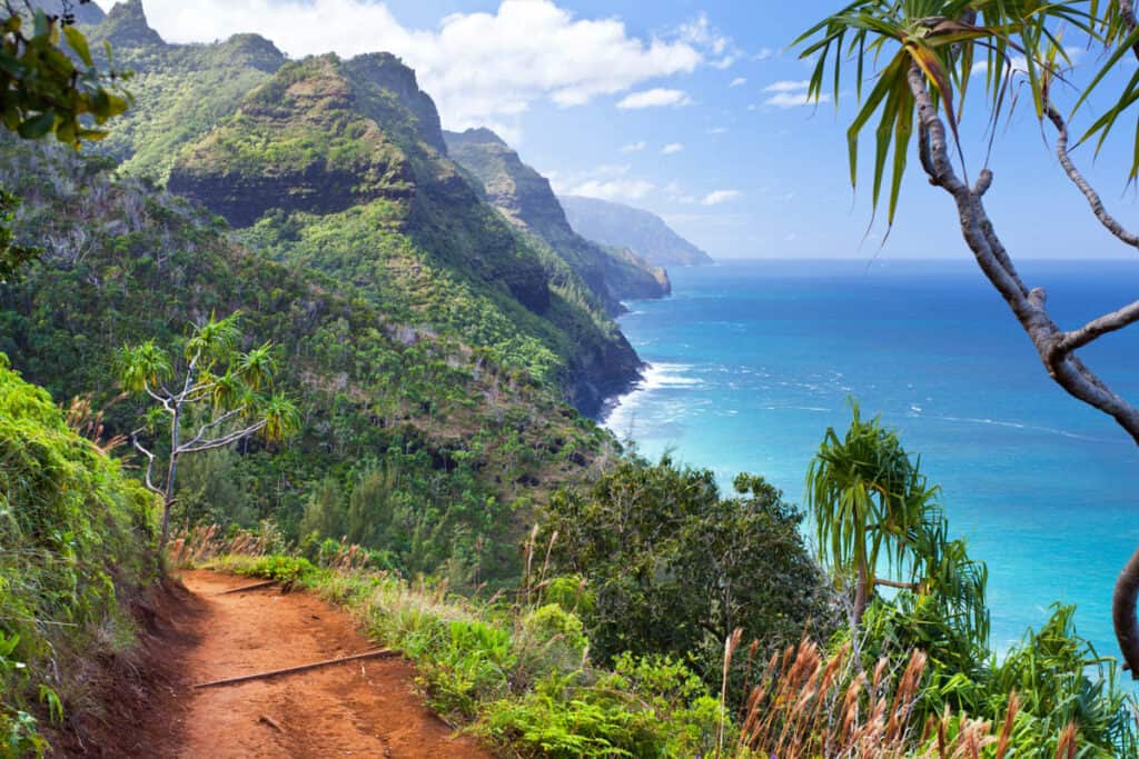 The beautiful Napali Coast from the Kalalau Trail, Kauai