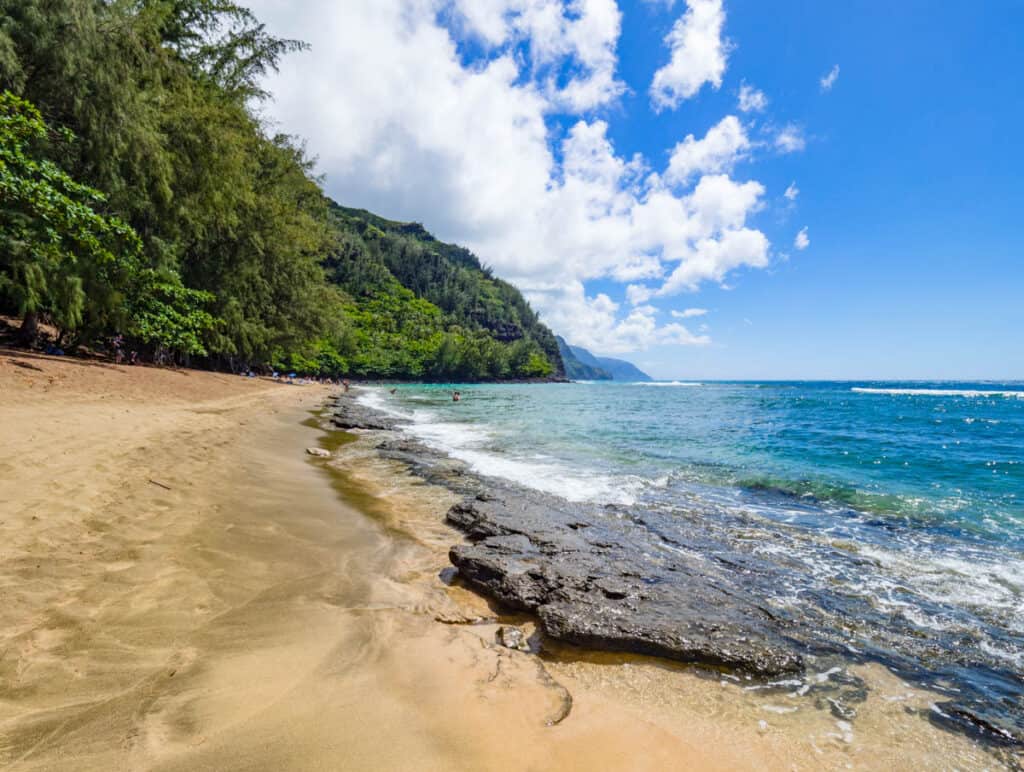 Ke'e Beach in Haena State Park in Kauai