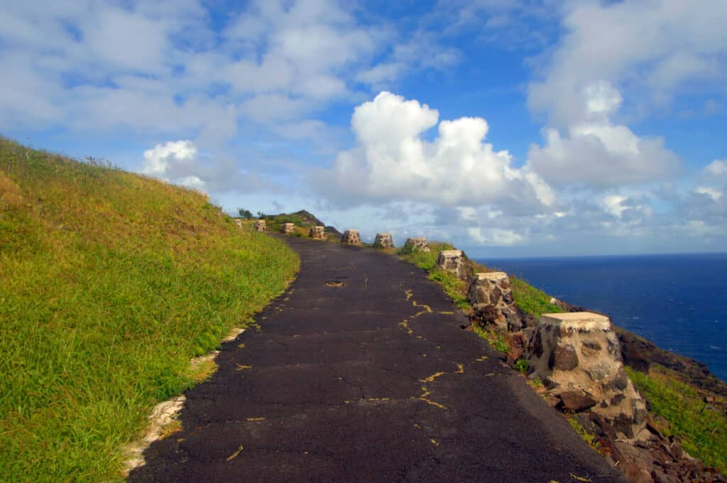 A view of the Makapuu Lighthouse Trail in Oahu, Hawaii