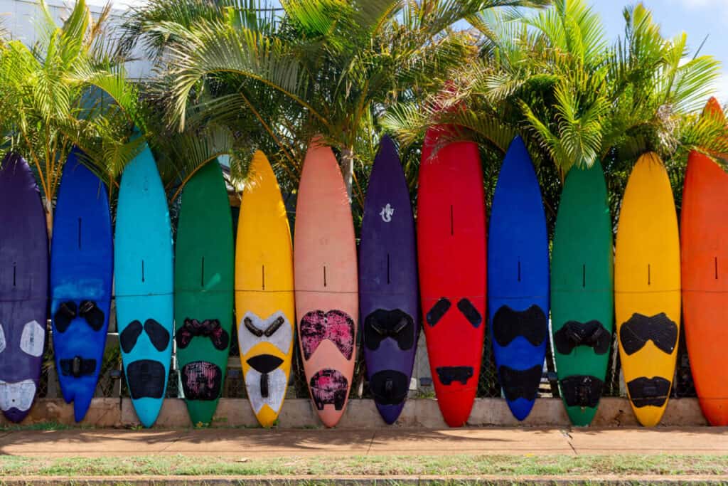 Surfboards in Paia, Maui