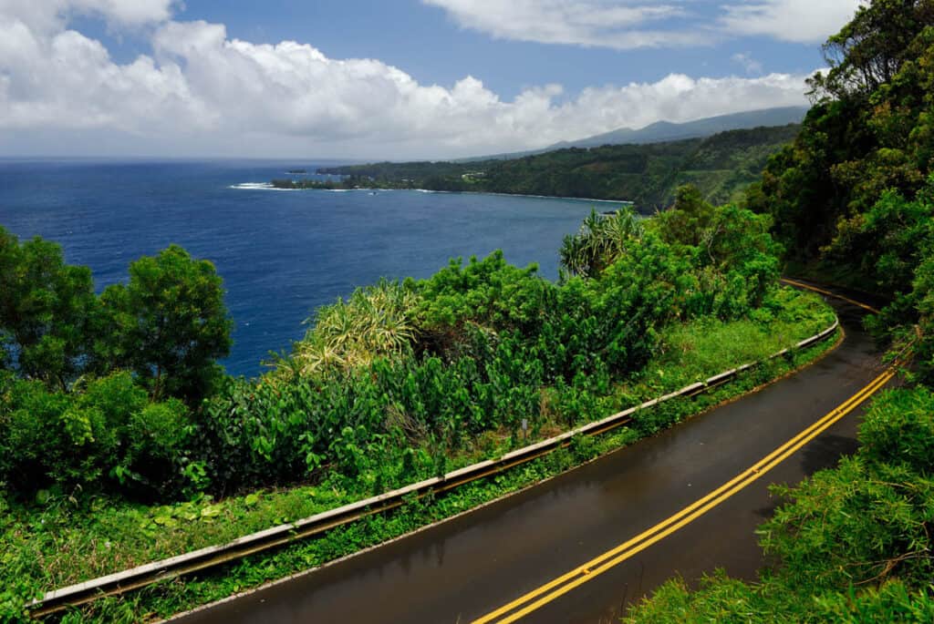 A view at Kaumahina State Wayside Park in Maui, Hawaii