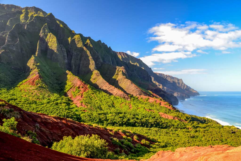 Hiking the Kalalau Trail in the Na Pali Coast State Wilderness Park is one of the top things to do in Kauai's state parks.