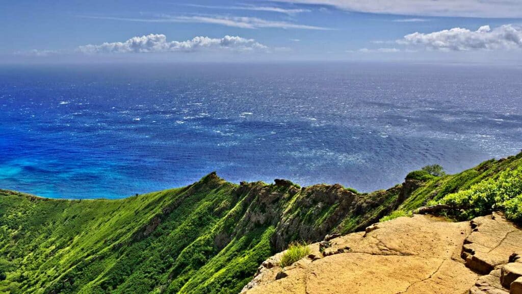 View of the Pacific Ocean from Koko Head Hike