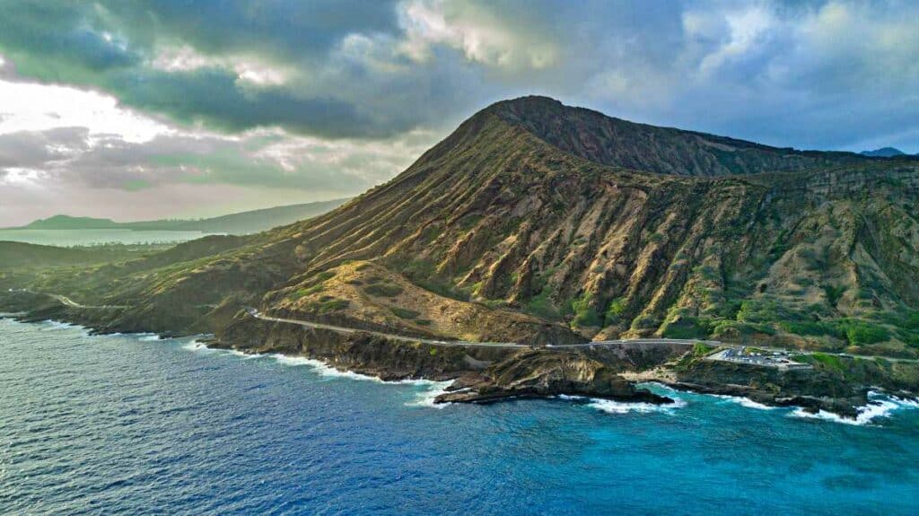 Weather can change quickly at Koko Head Crater, Oahu, Hawaii