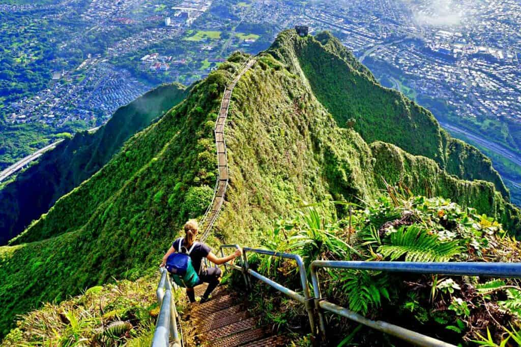 The Stairway to Heaven, Haiku Stairs, Oahu, Hawaiii, is closed