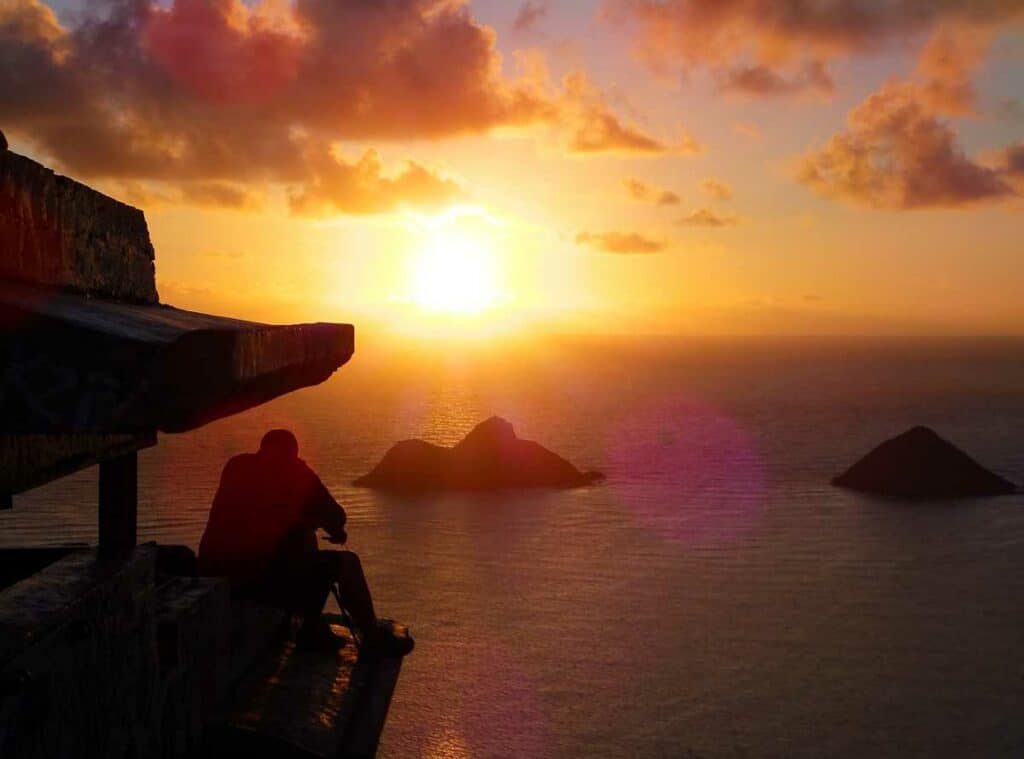 Sunrise from the Lanikai Pillbox Hike, worth getting up early for!