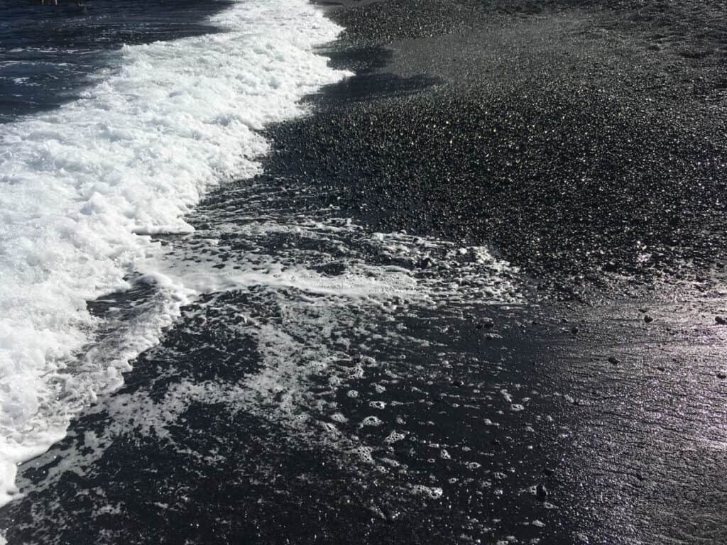 Black sand beach, Maui, Hawaii