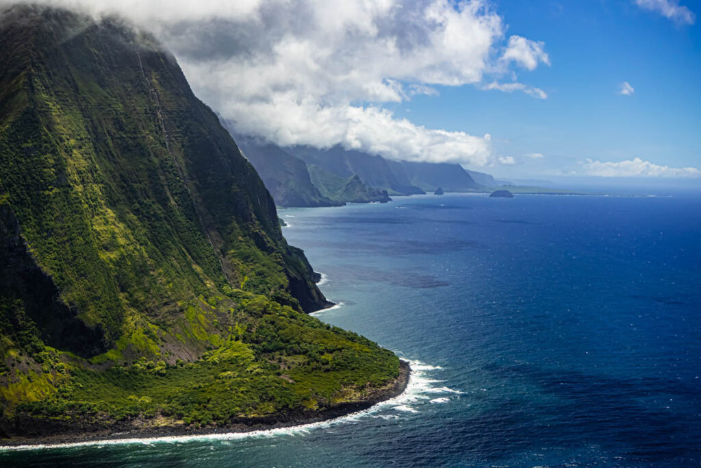 The cliffs of Molokai. Hawaii