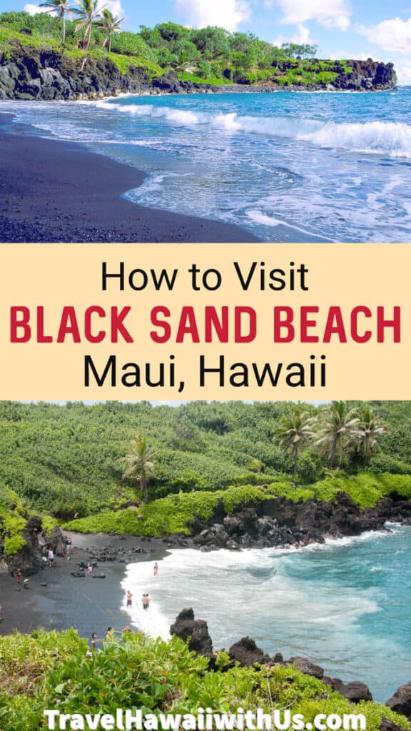 Discover the complete guide to visiting the black sand beach in Maui, Hawaii (Honokalani Beach in Waianapanapa State Park)