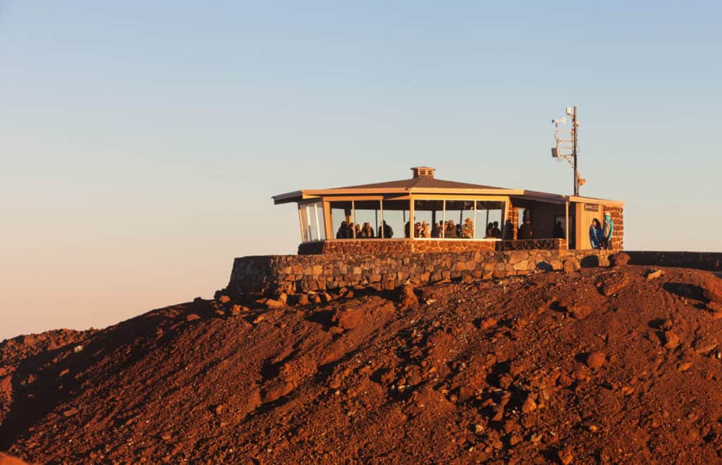 The shelter at Puu Ulaula, the summit of Haleakala