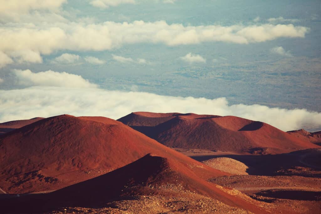 Volcanic landscape at Mauna Kea on Hawaii's Big Island