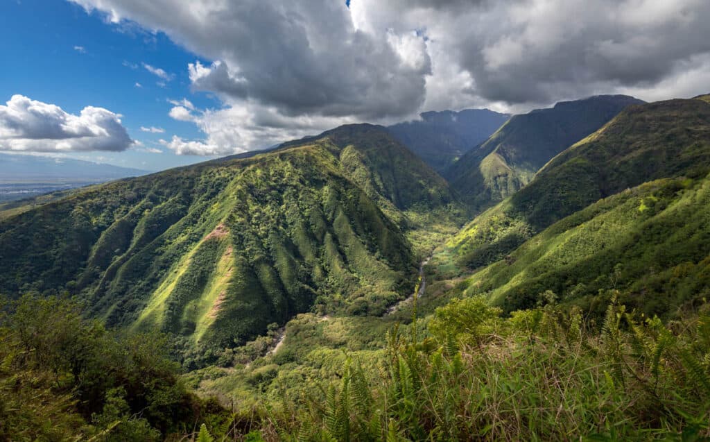 View from Waihee Ridge Trail in Maui, Hawaii