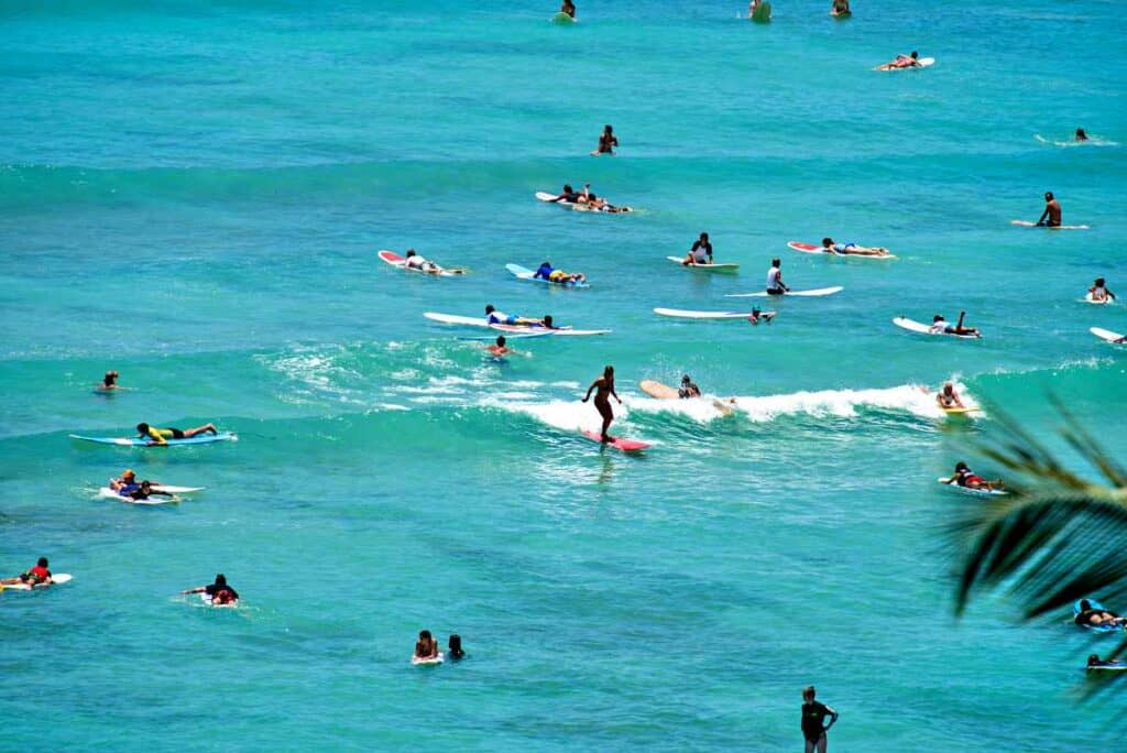 Learning to surf is one of the best fun things to do in Waikiki, Hawaii