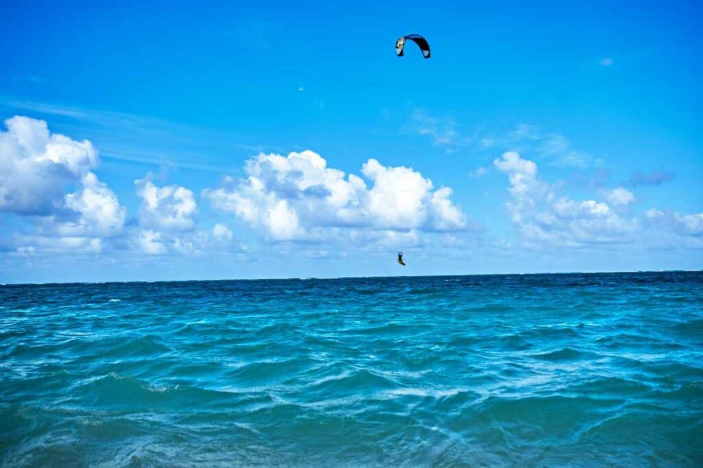 Kitesurfing on Lanikai Beach