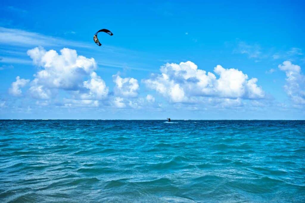Kitesurfing on Kailua Beach and Lanikai Beach, two of the best Oahu beaches on the windward (east) side