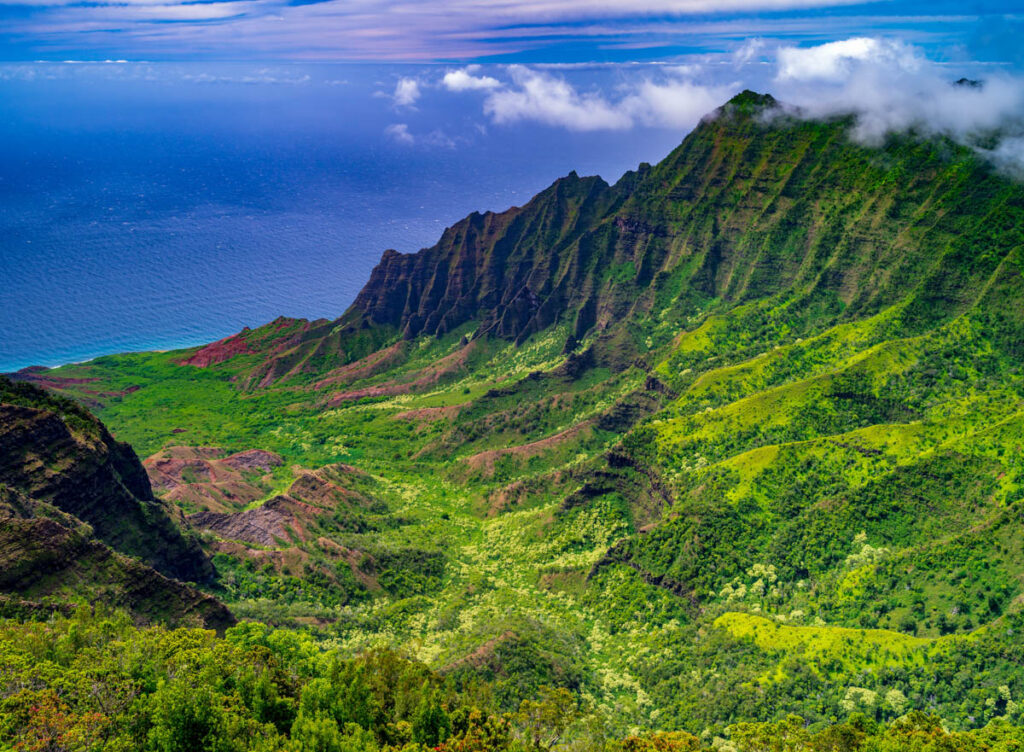View from Kalalau Lookout in Kokee State Park, Kauai, HI