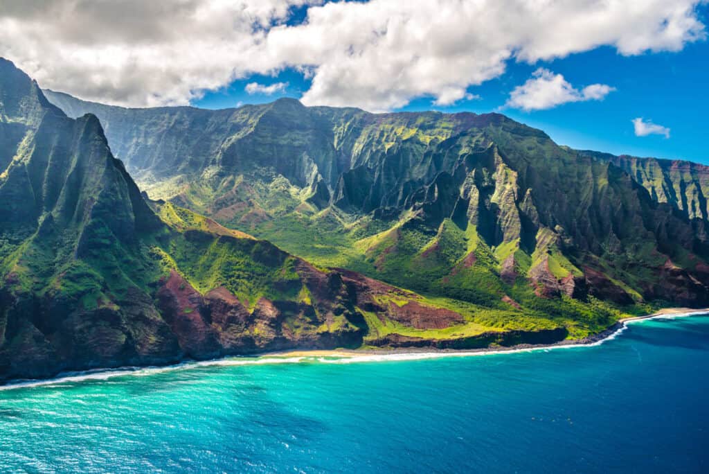 The Na Pali Coast of Kauai in Hawaii