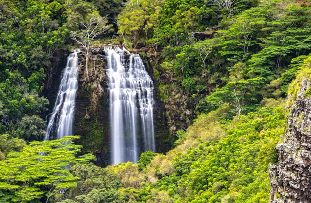 Opaeka'a Falls, Kauai, HI, near the Kuilau Ridge Trail hike