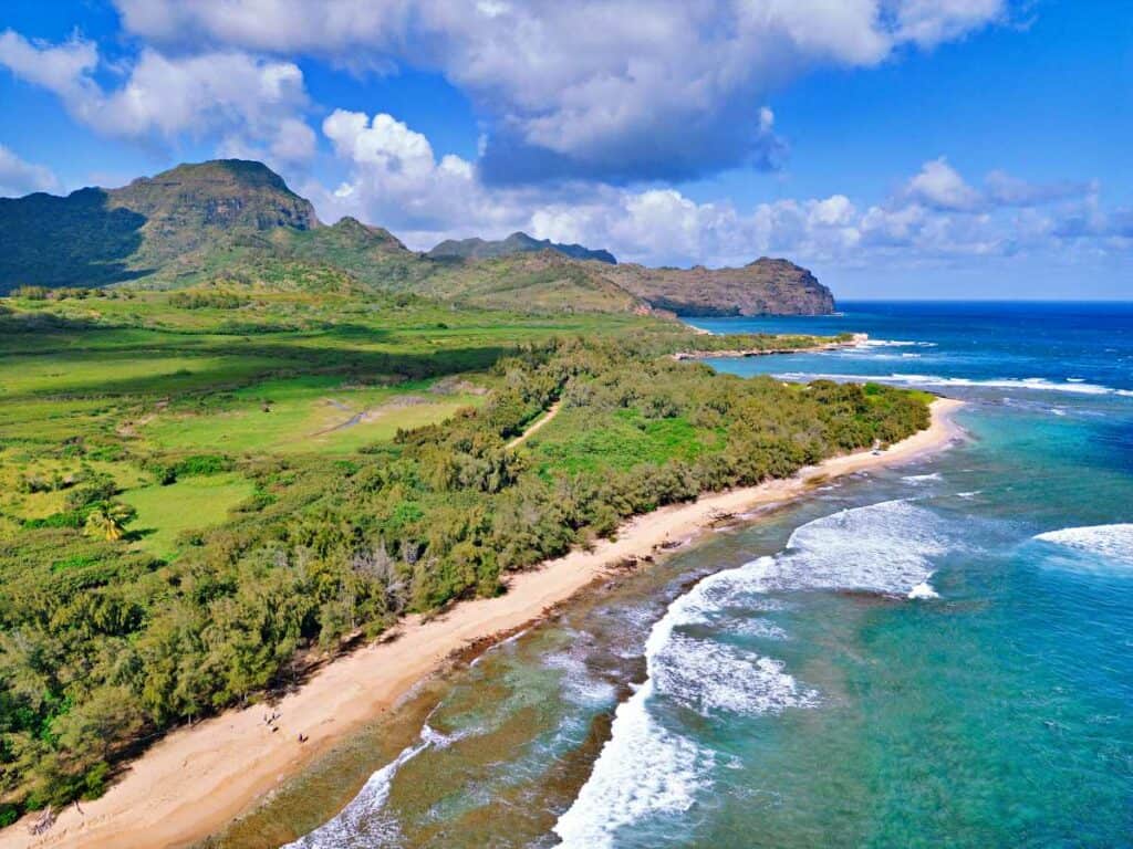 Mahaulepu Gillins Beach, a secluded beach, Kaloa, Kauai, Hawaii