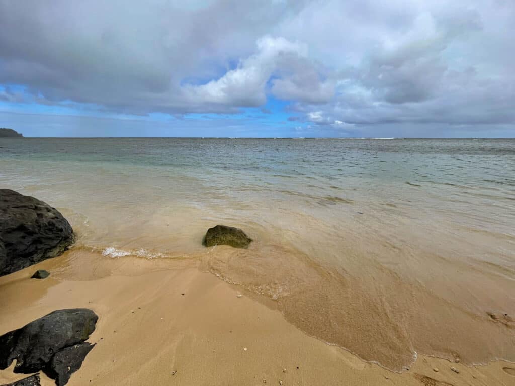 Anini Beach on Kauai's north shore in Hawaii