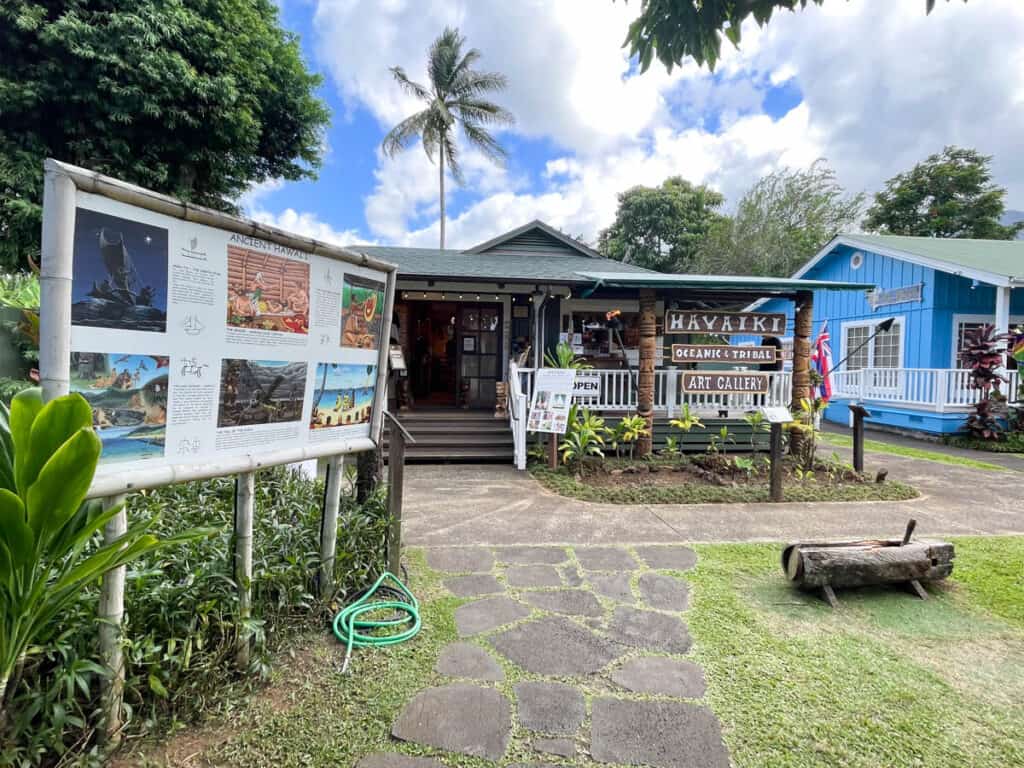 An art gallery in Hanalei town on the north shore of Kauai, Hawaii