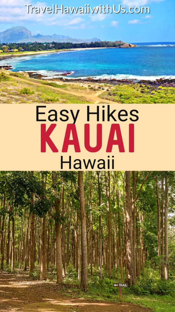 Discover the best easy hiking trails in Kauai, Hawaii. These hikes are great if you are visiting as a family or you prefer easier hikes on vacation!