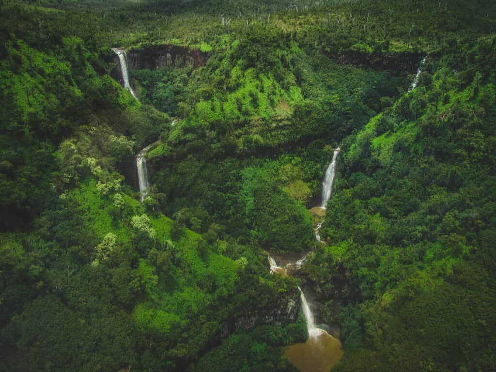 Kahili Falls in Kauai, Hawaii