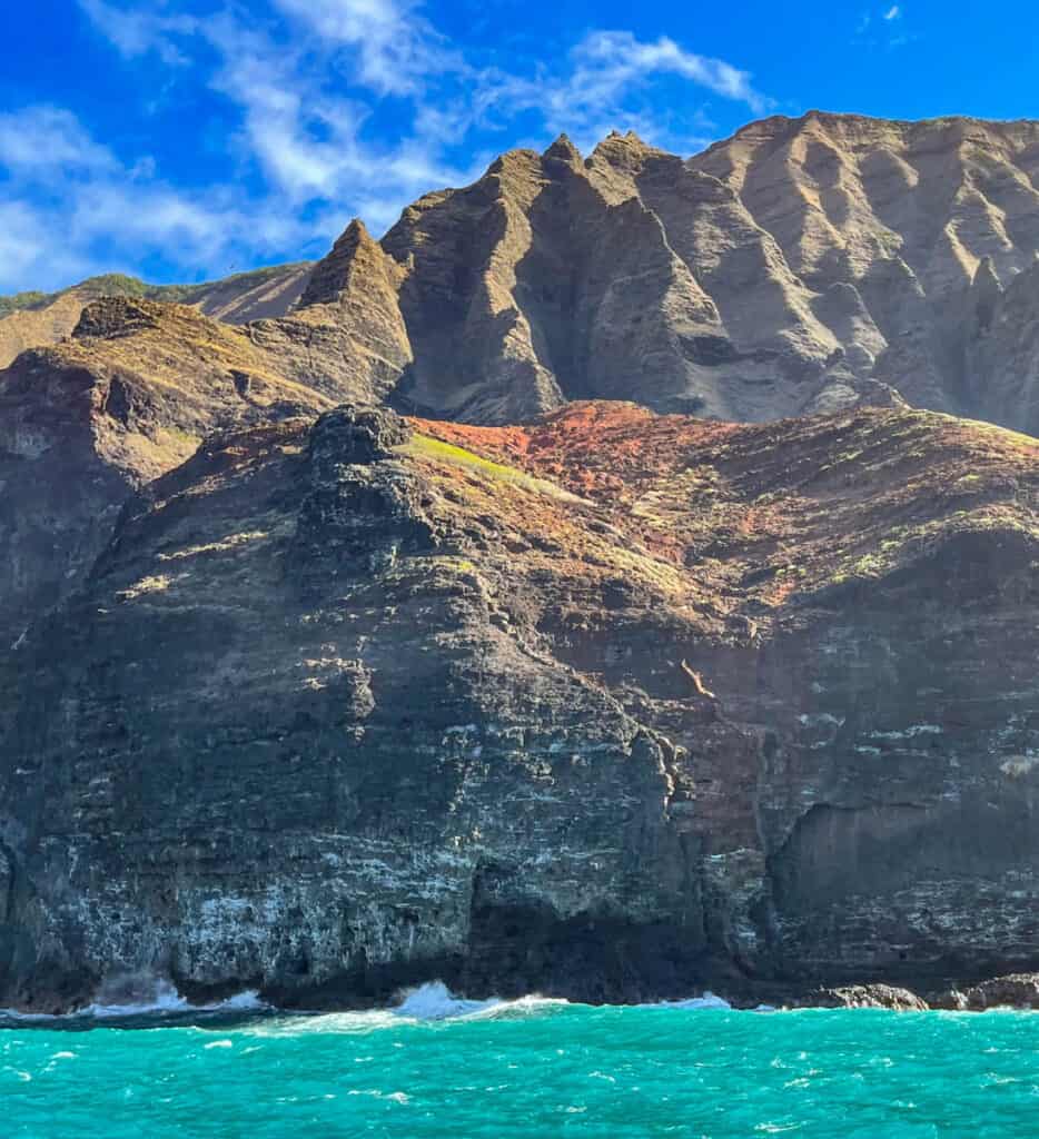 Na Pali Coast Cliffs in Kauai, Hawaii