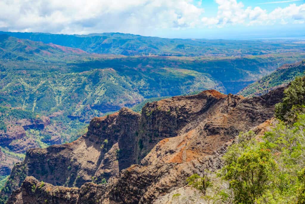 A view in Waimea Canyon State Park in Kauai, Hawaii