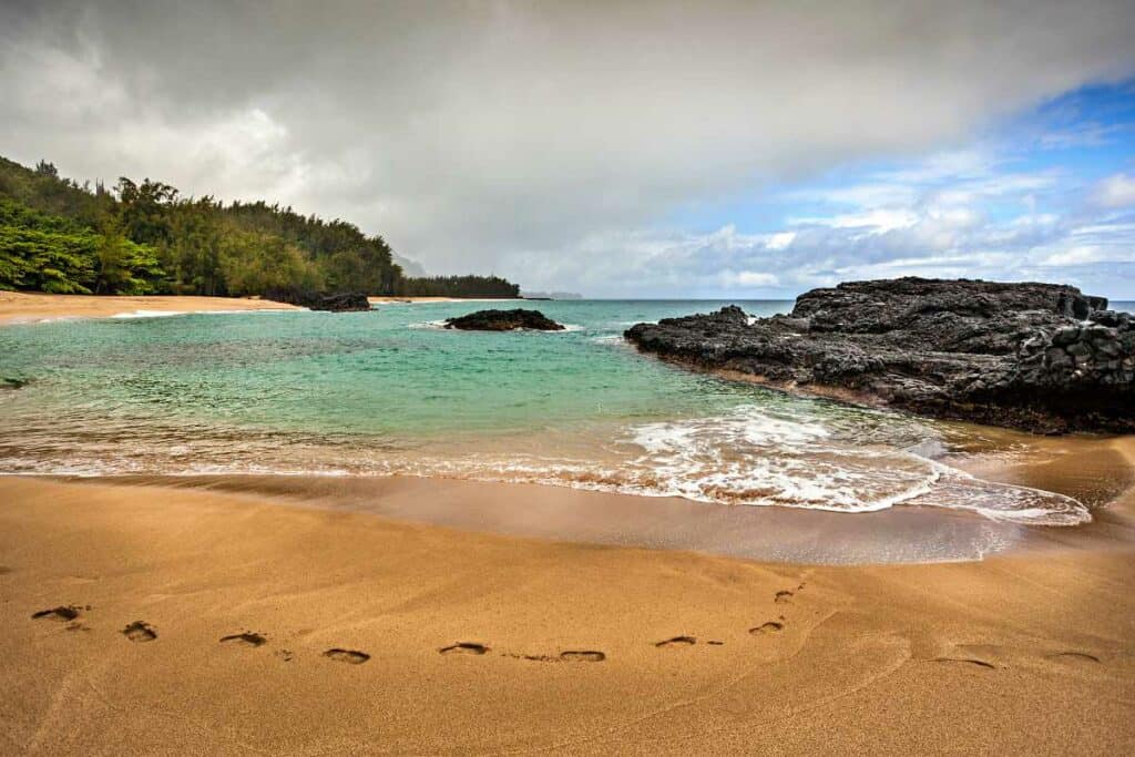 Hideaways Beach, one of the best secluded Kauai snorkeling beaches