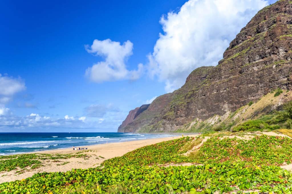 Polihale Beach and Na Pali Cliffs in Kauai, Hawaii