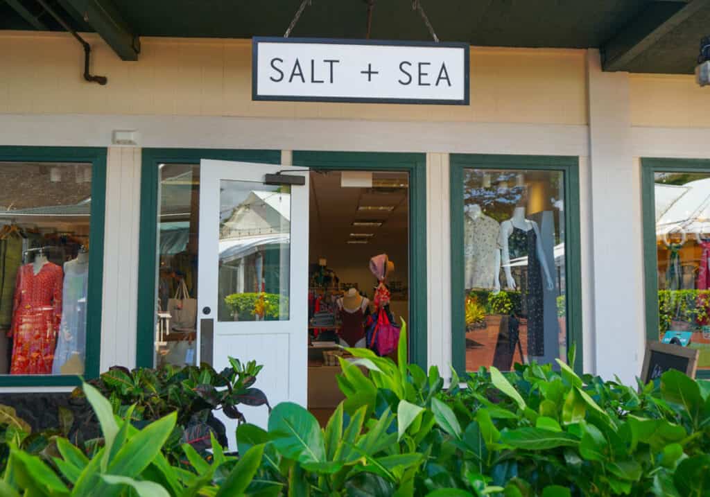 Salt + Sea shop at The Shops at Kului'ula in Poipu, Kauai