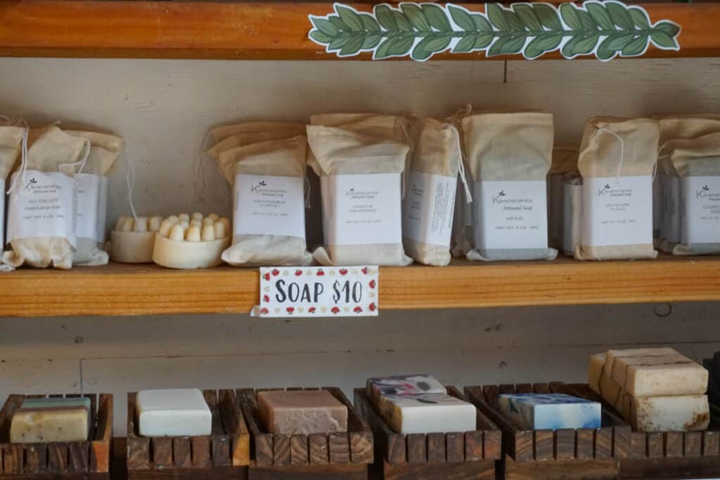 Handcrafted soaps at Warehouse 3540 in Kauai, Hawaii