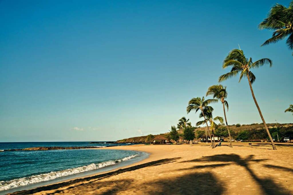 Salt Pond Beach Park, Kauai, beautiful, crescent-shaped bay and golden sandy beach