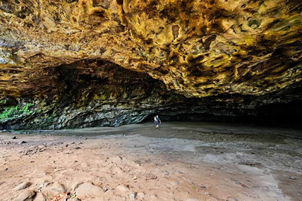 Maniniholo Dry Cave across from Haena Beach Park, Kauai, HI