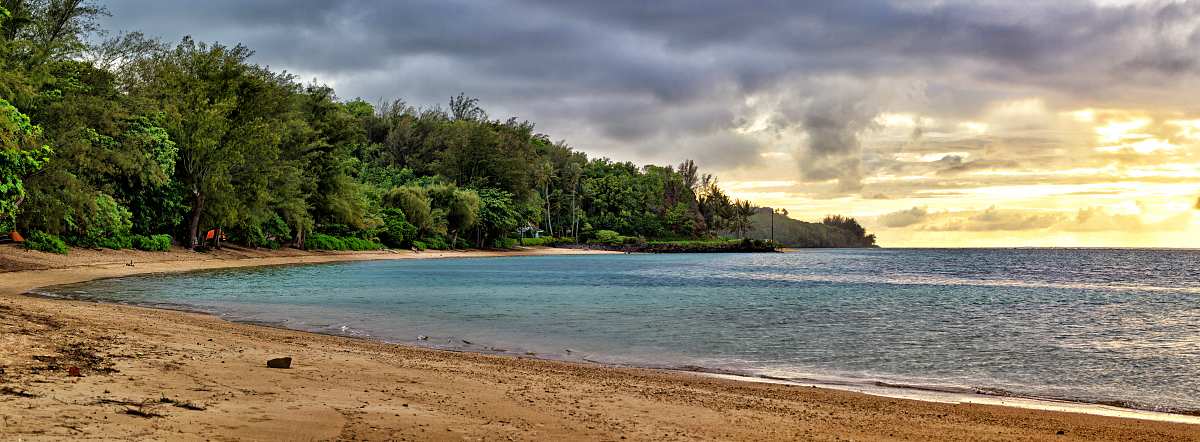 Beautiful Anini Beach on the North Shore of Kauai, Hawaii