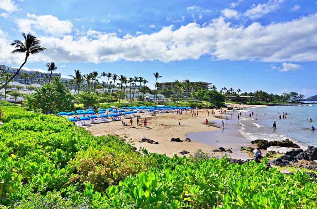 Wailea Beach, a family friendly beach with calm waters and many activities