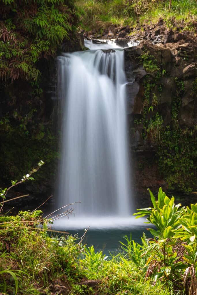 Puaa Kaa Falls in Puaa Kaa State Wayside Park on The Road to Hana in Maui, Hawaii