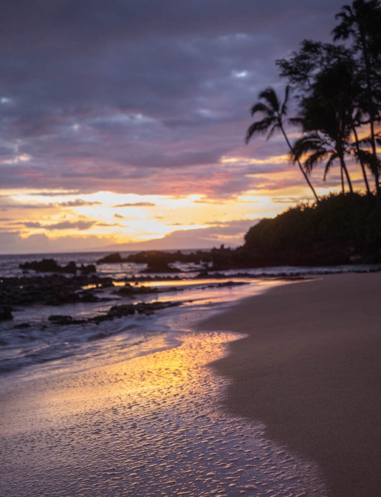 Sunset at Makena Cove in South Maui, Hawaii
