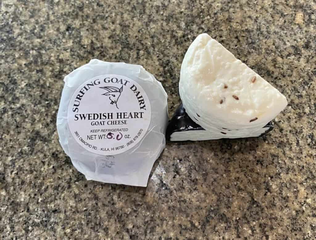 One of the fresh cheeses from Surfing Goat Dairy in Maui, Hawaii