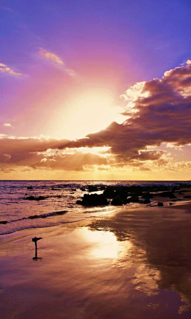Sunset at Keawakapu Beach, Maui, HI