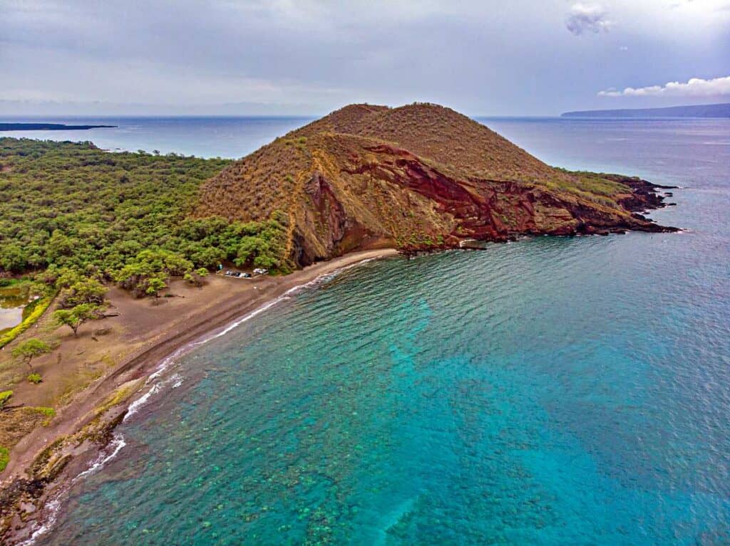 One'uli Beach, one of the few black and red sand beaches of Maui