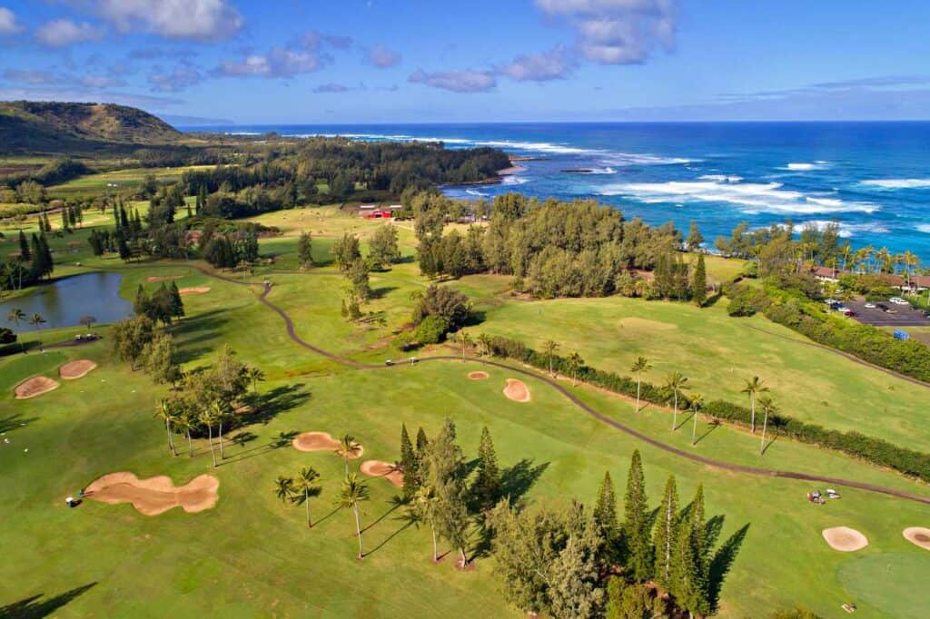 Golfing at the Turtle Bay Resort on the North Shore of Oahu