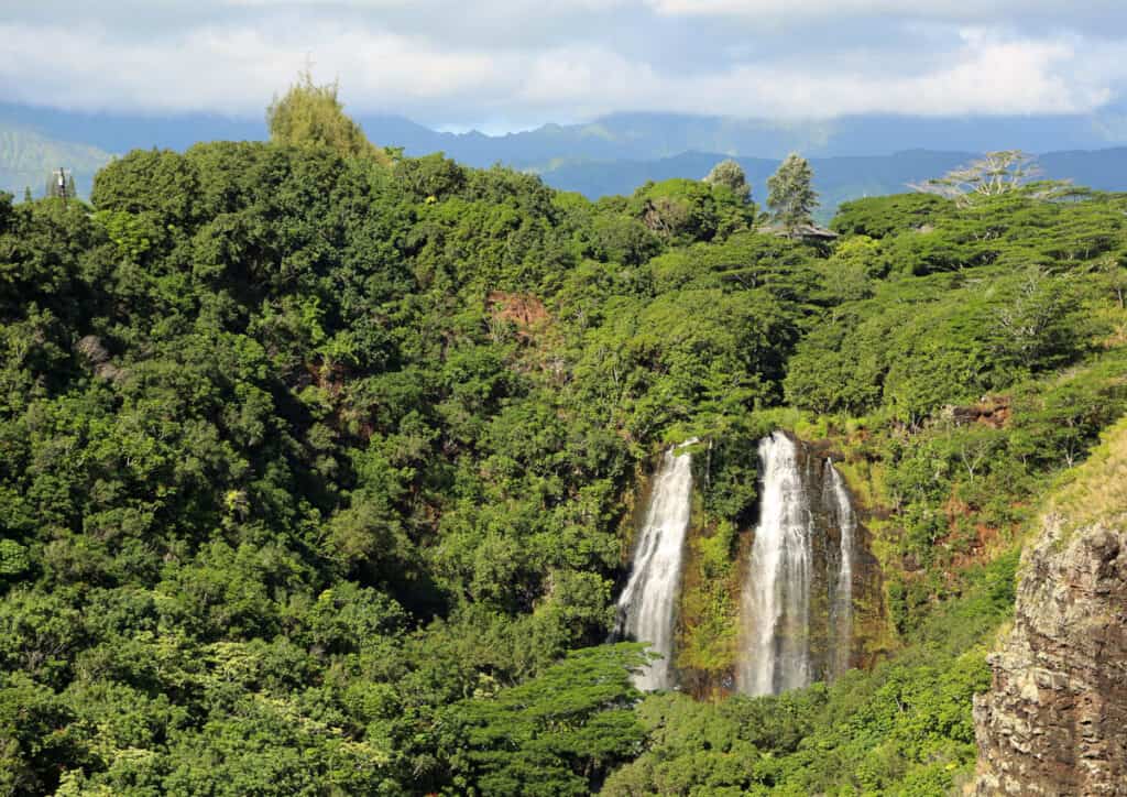 Opaekaa Falls in Kauai, Hawaii