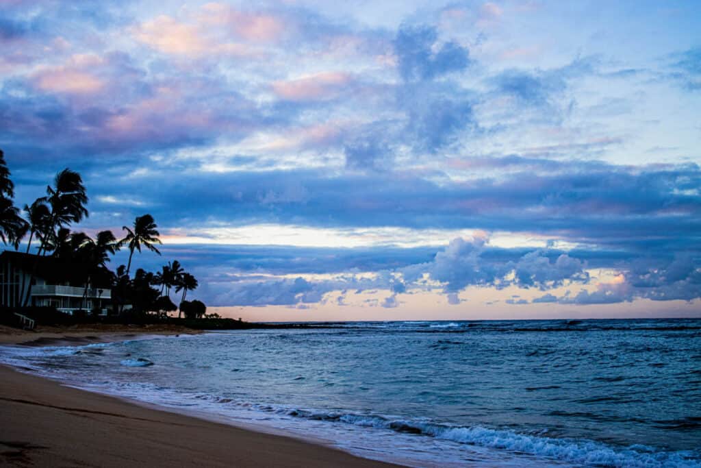 Poipu Beach is one of the prettiest beaches on the south shore of Kauai, Hawaii