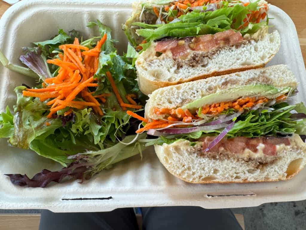 Vegetable sandwich at Nalu Health Bar & Cafe in Waikiki, Oahu