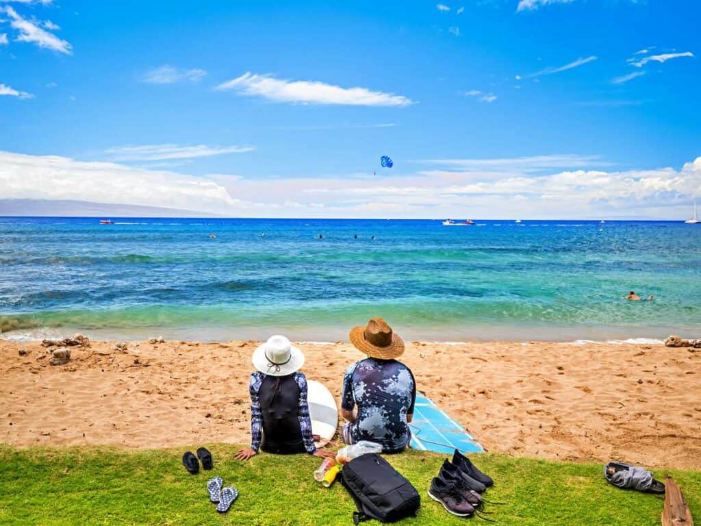 Fun water activities at Ka'anapali Beach, Maui, Hawaii
