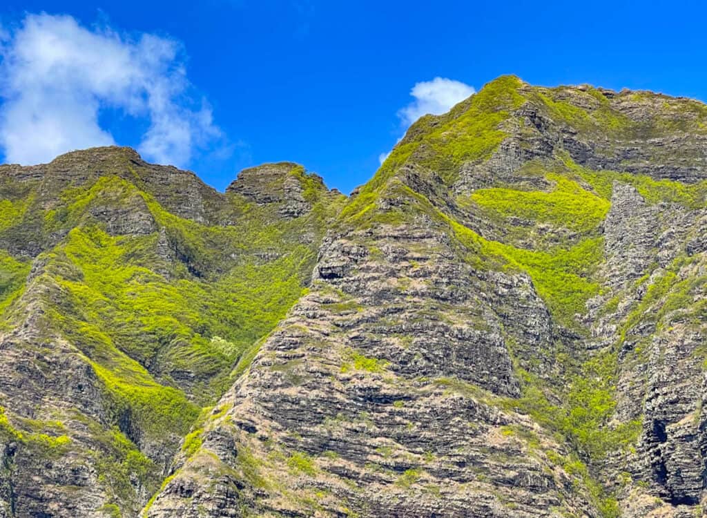 The Koolau Mountains in Oahu, Hawaii
